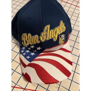NEW Vintage 90’s US Navy BLUE ANGELS Hat Cap Marines Hornet Squadron Flag USA